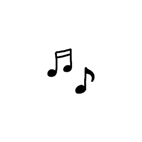 Music notes tattoo design.