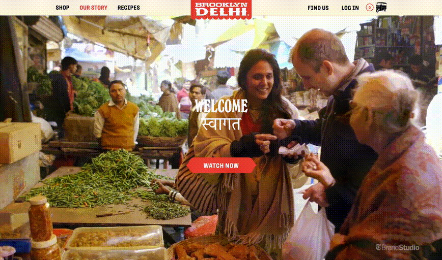 A GIF of people at an outdoor market in India