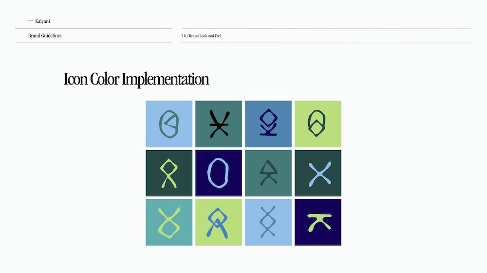 Kalyani's icons and colors implementation