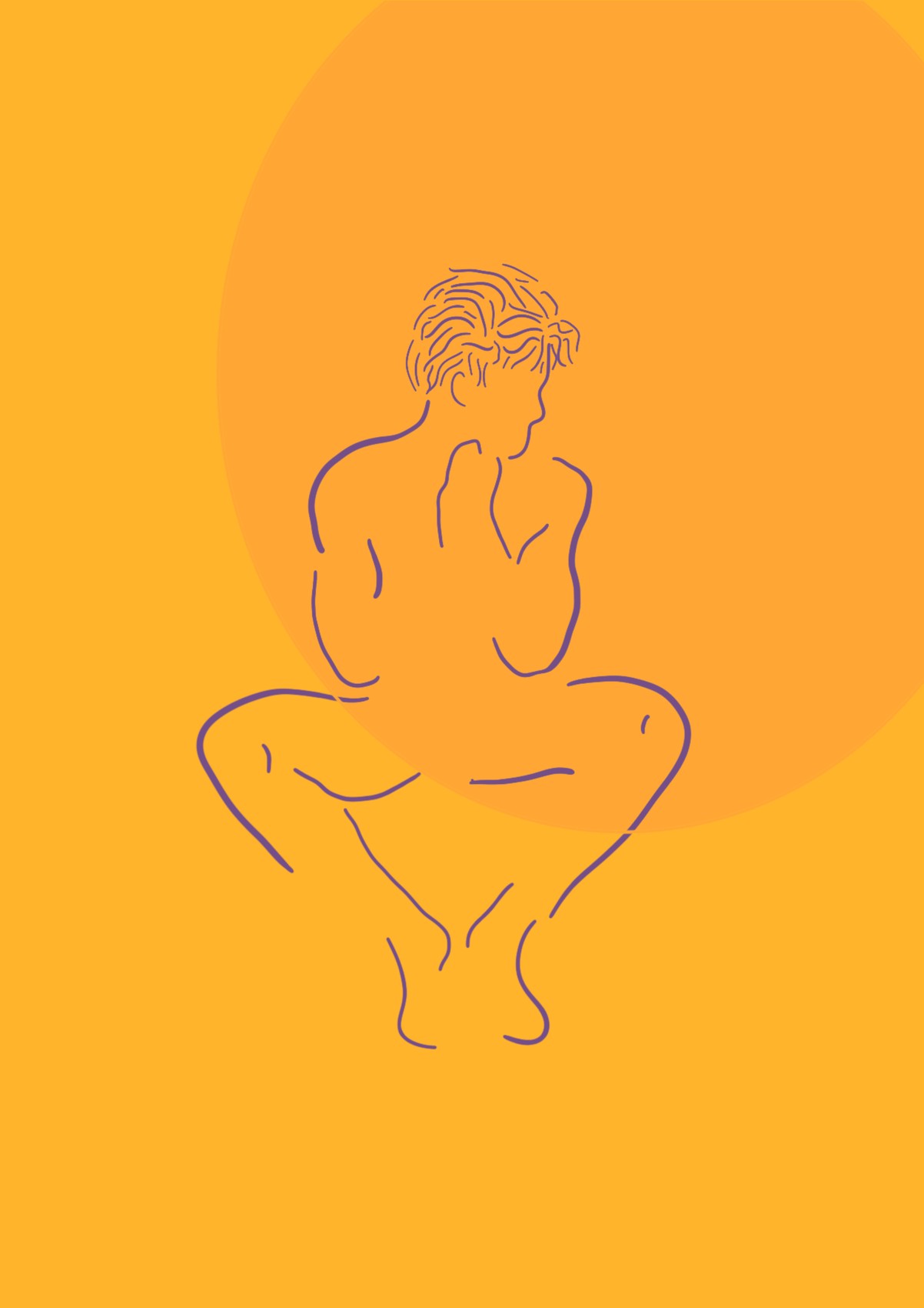 Thinking, art by QMM