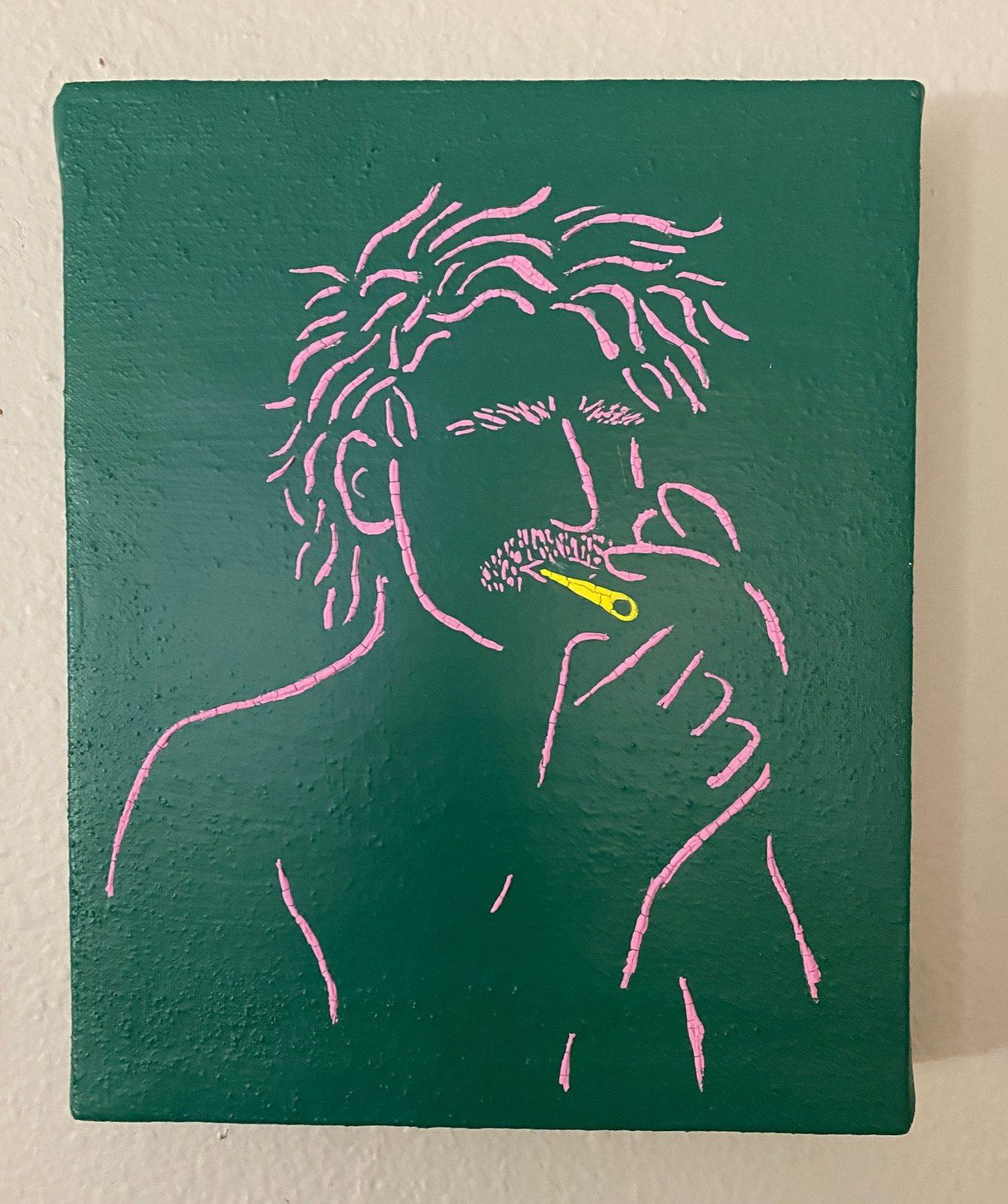 Smoke, a mixed media painting by Q.M.M., worked by hand