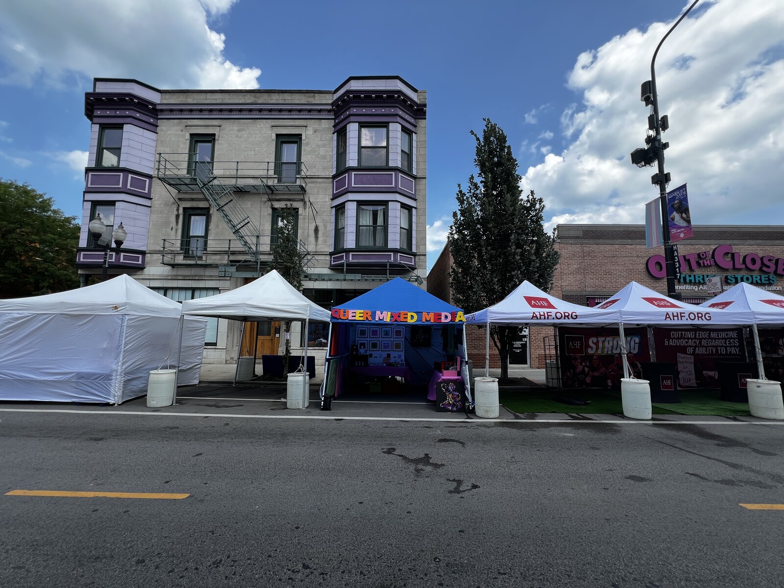 Booth row on Halsted during Market Days, Chicago