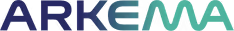The image shows the logo of Arkema, a materials company, with the name "ARKEMA" in bold and stylized black and grey text.