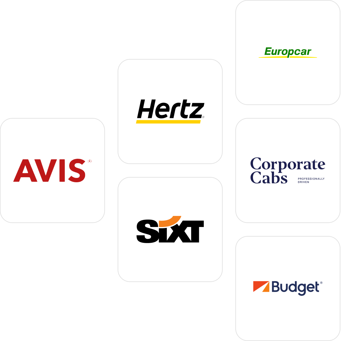 Choose from all major rental companies when booking a rental car with Zeno