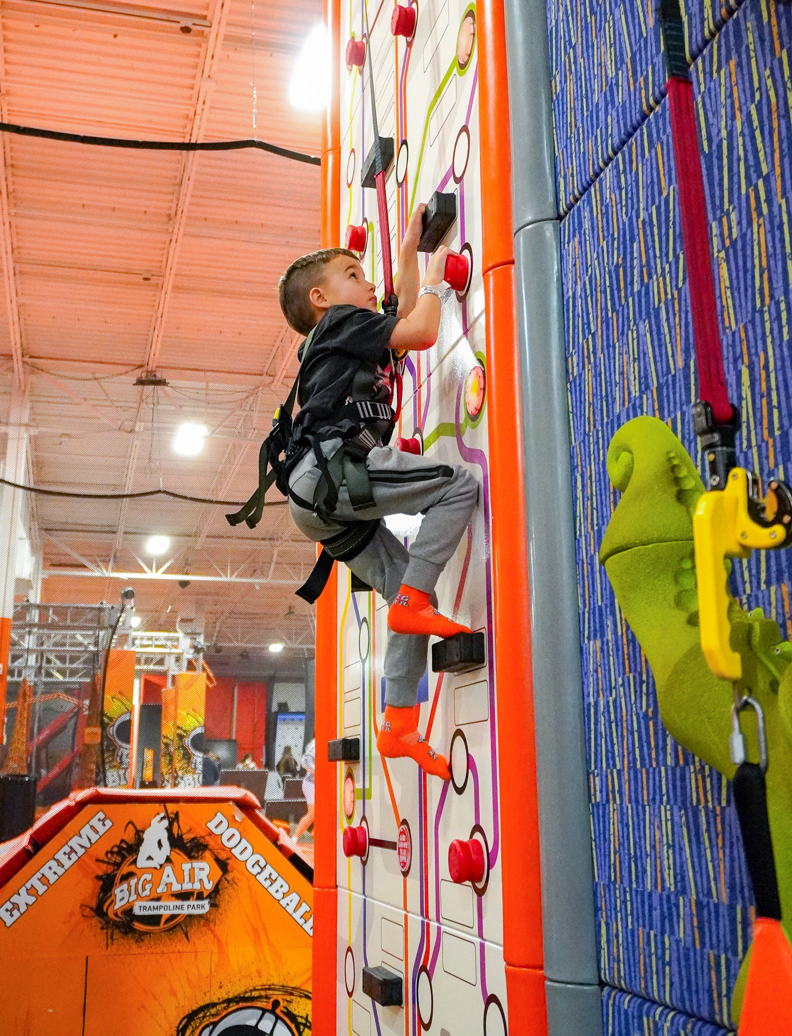 Harnessed Climb at Big Air Greenville