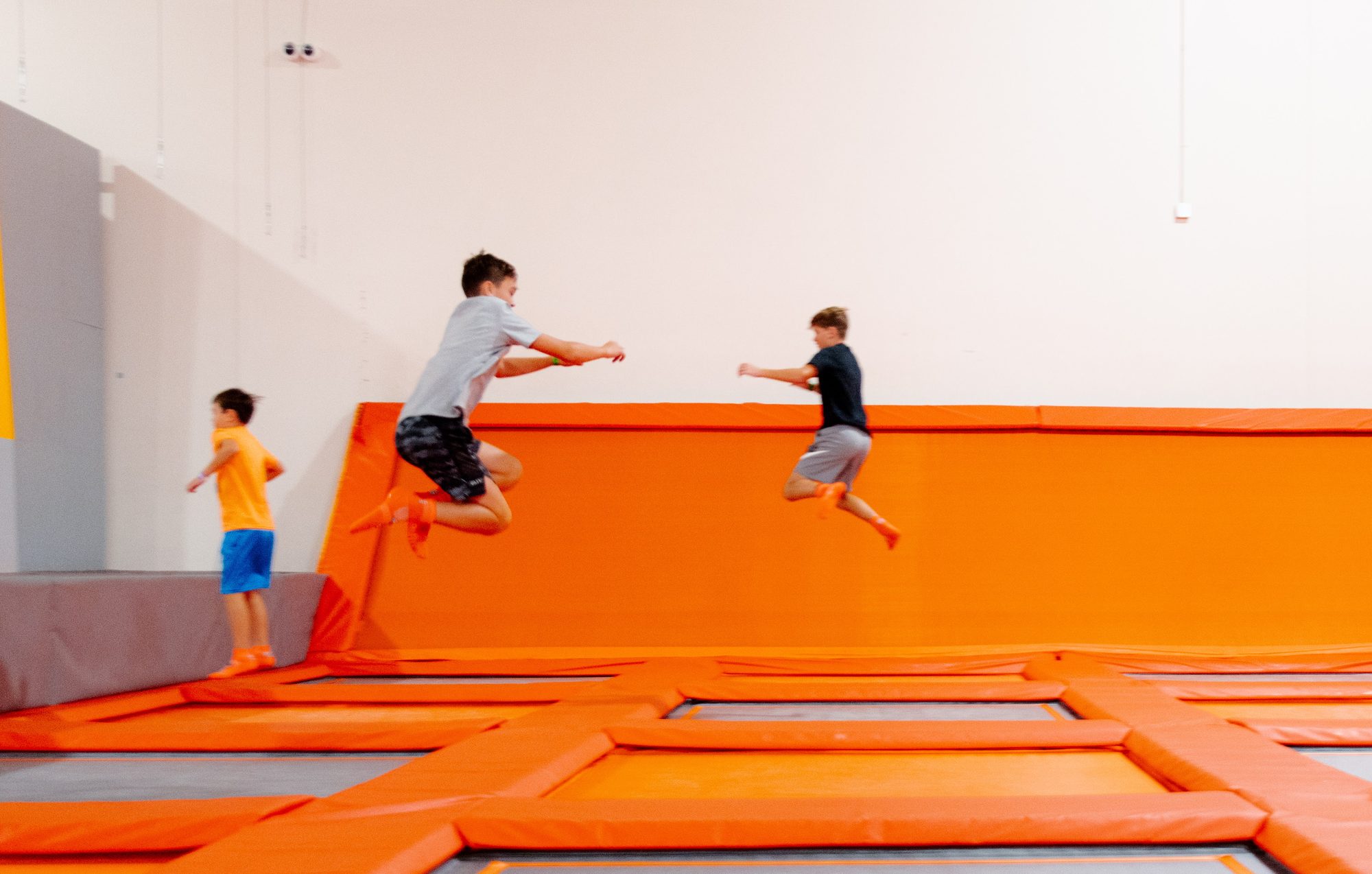 Big Air Auburn ledge jump into the trampoline court