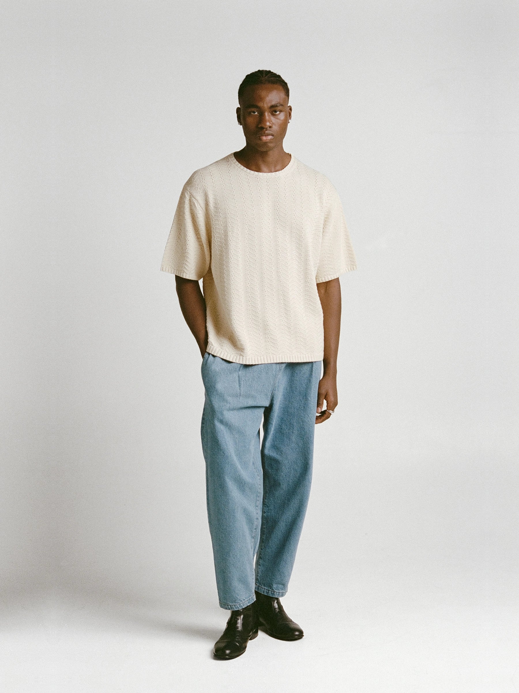 Knit Tee - Beige
