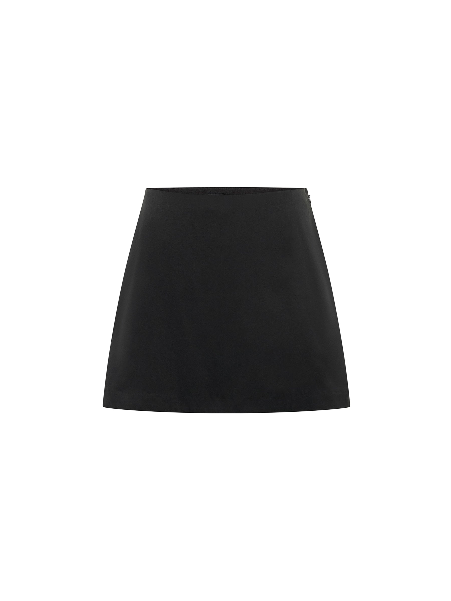 Silk Mini Skirt - Black