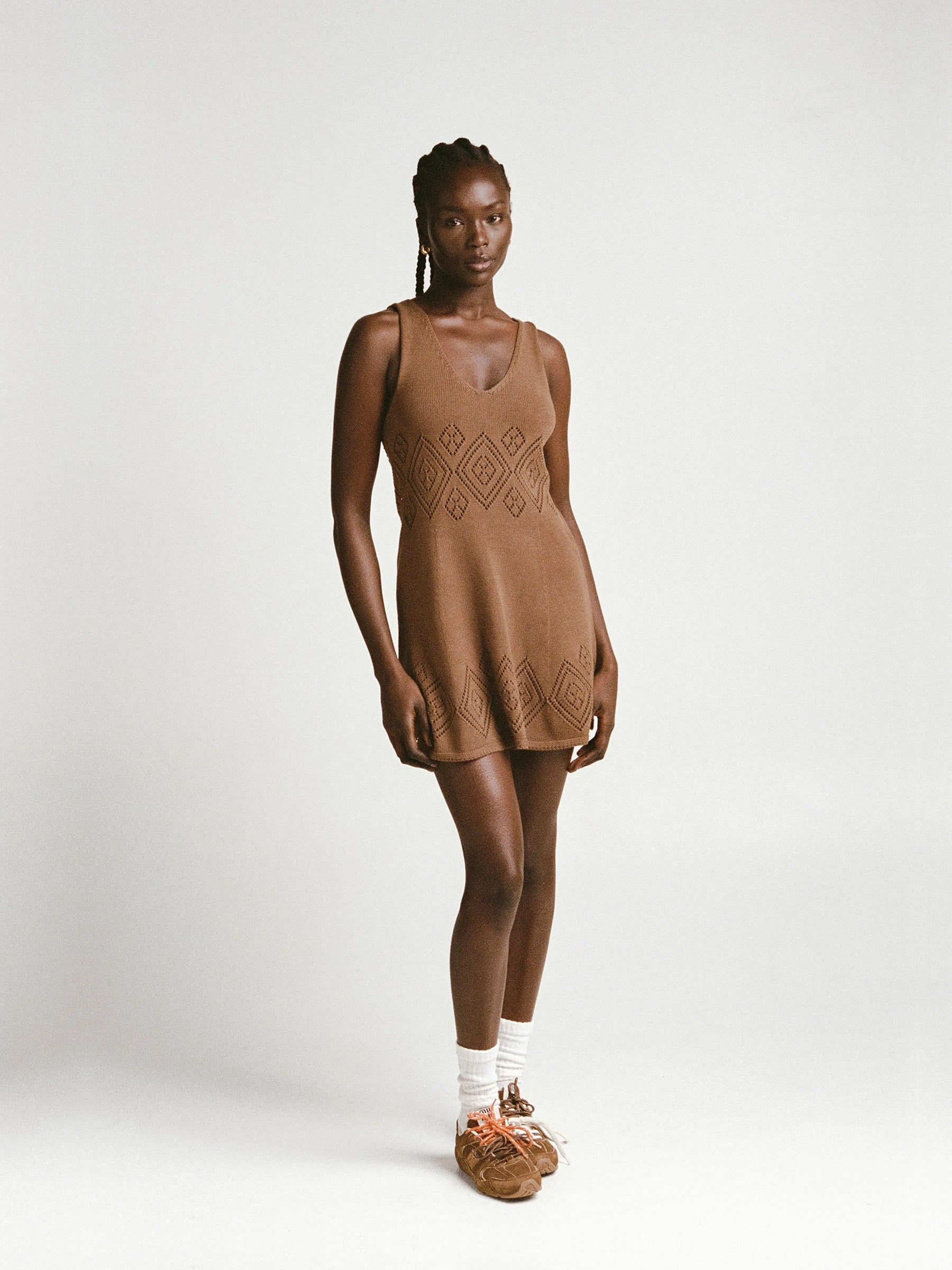 IDFY Knit Dress - Brown
