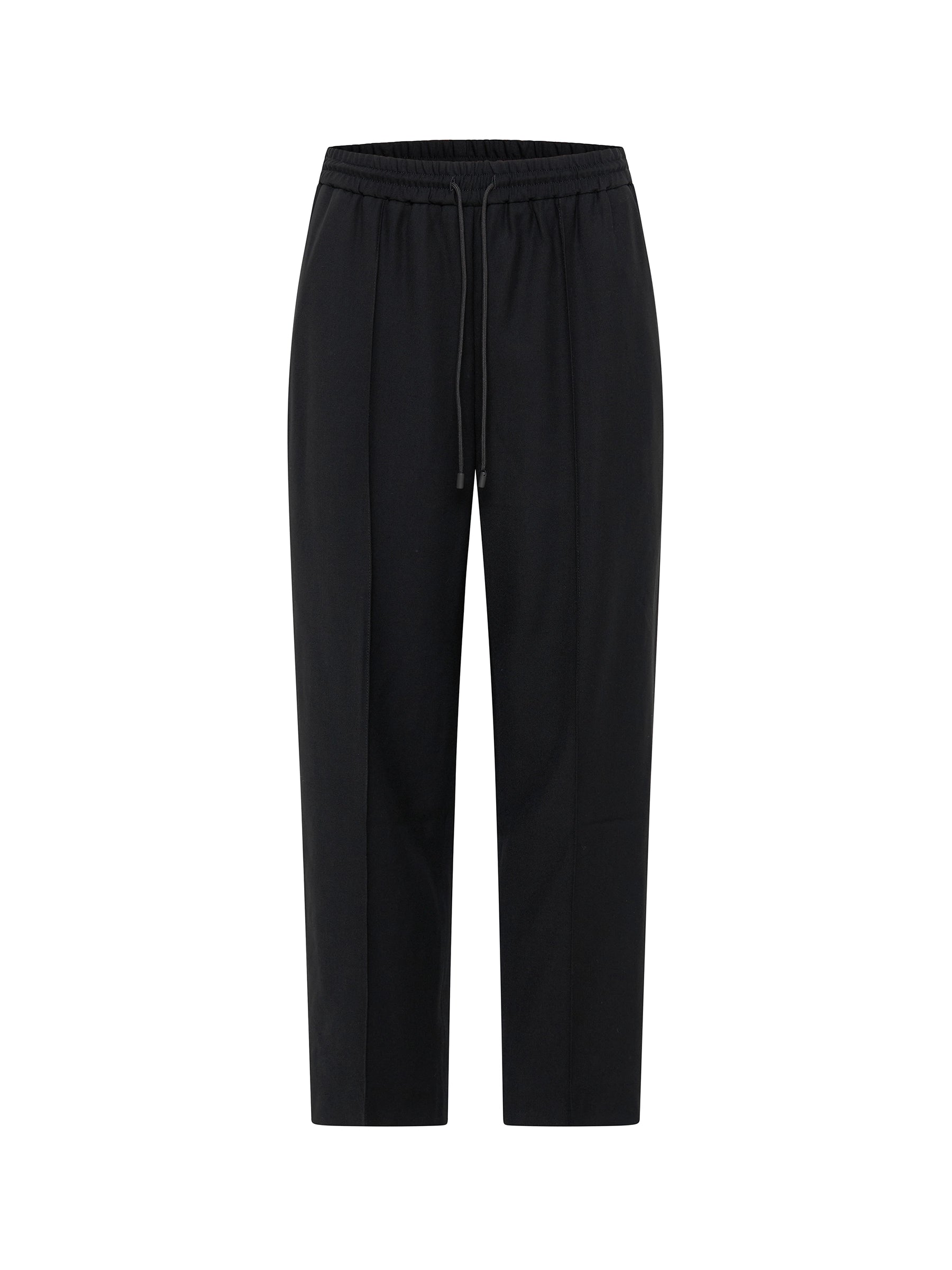 Woven Crop Trouser - Black