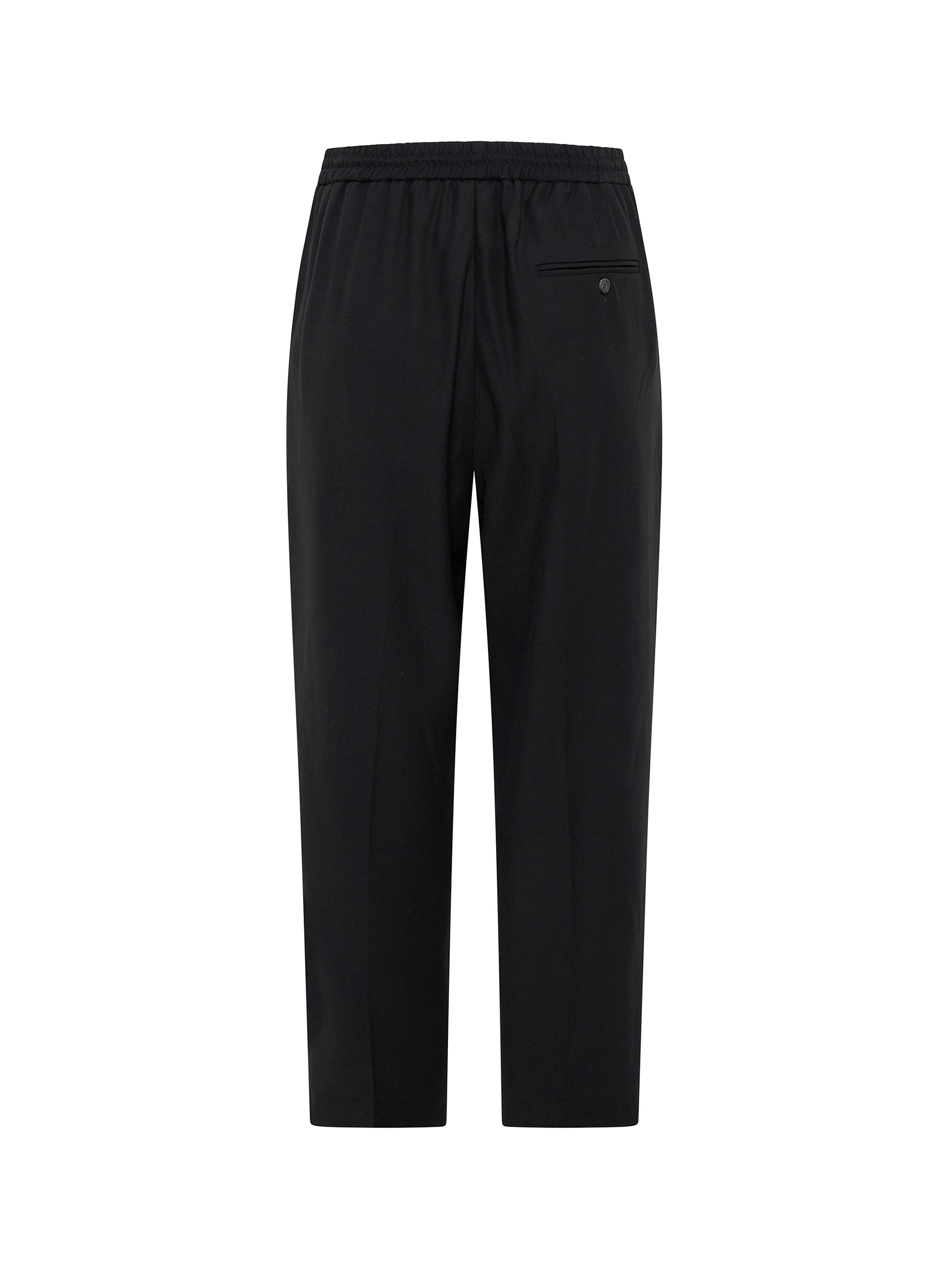 Woven Crop Trouser - Black