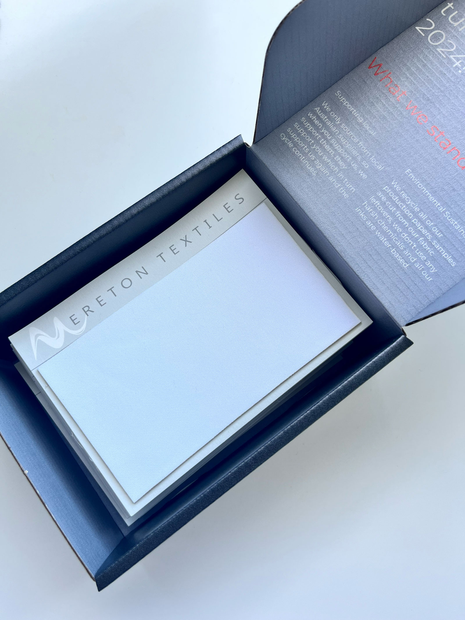 Mereton Textiles fabric swatch box