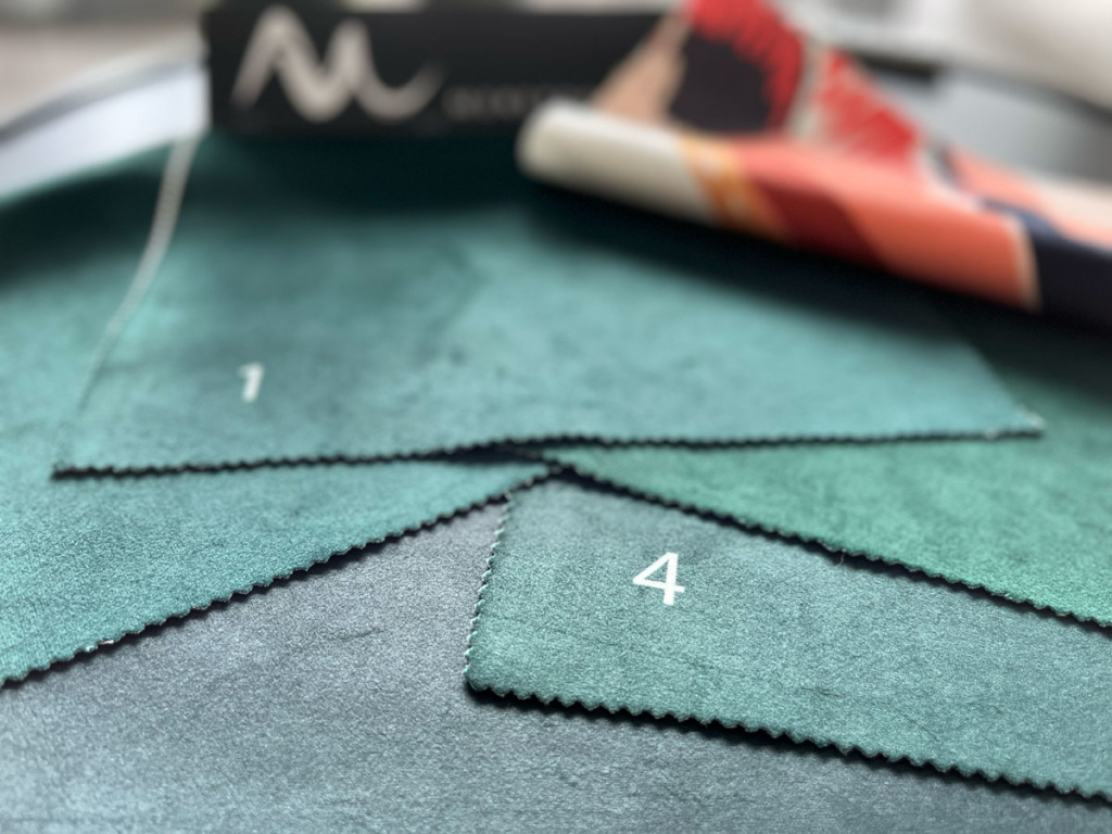 Mereton Textiles Custom Printed Fabric Swatches in Green