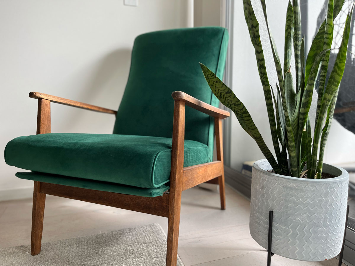 A Stunning Mid-Century, Custom Printed Upholstery Revival Project