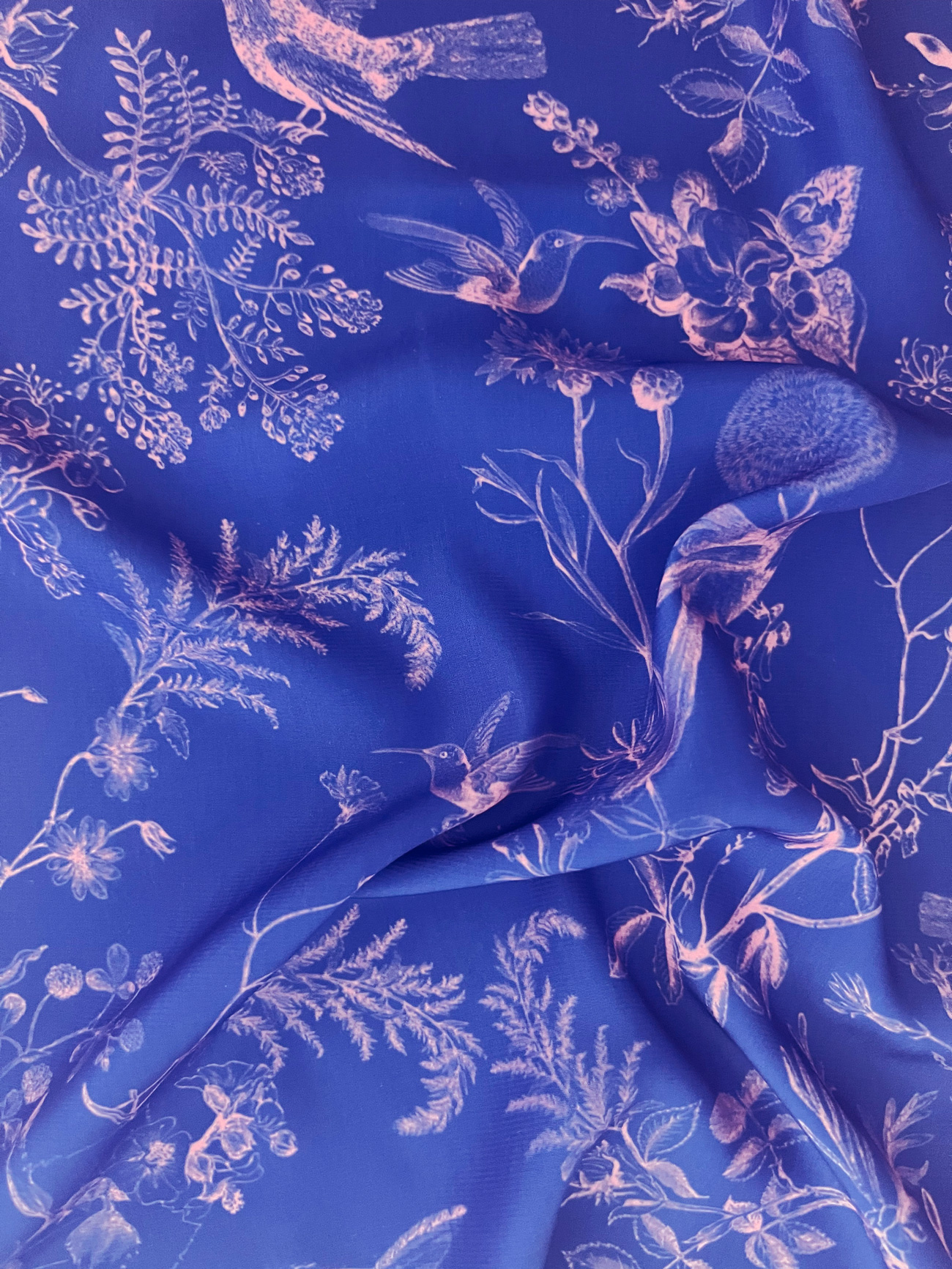 Antoinette Botanical & Bird Sketch Toille | Mereton Textiles