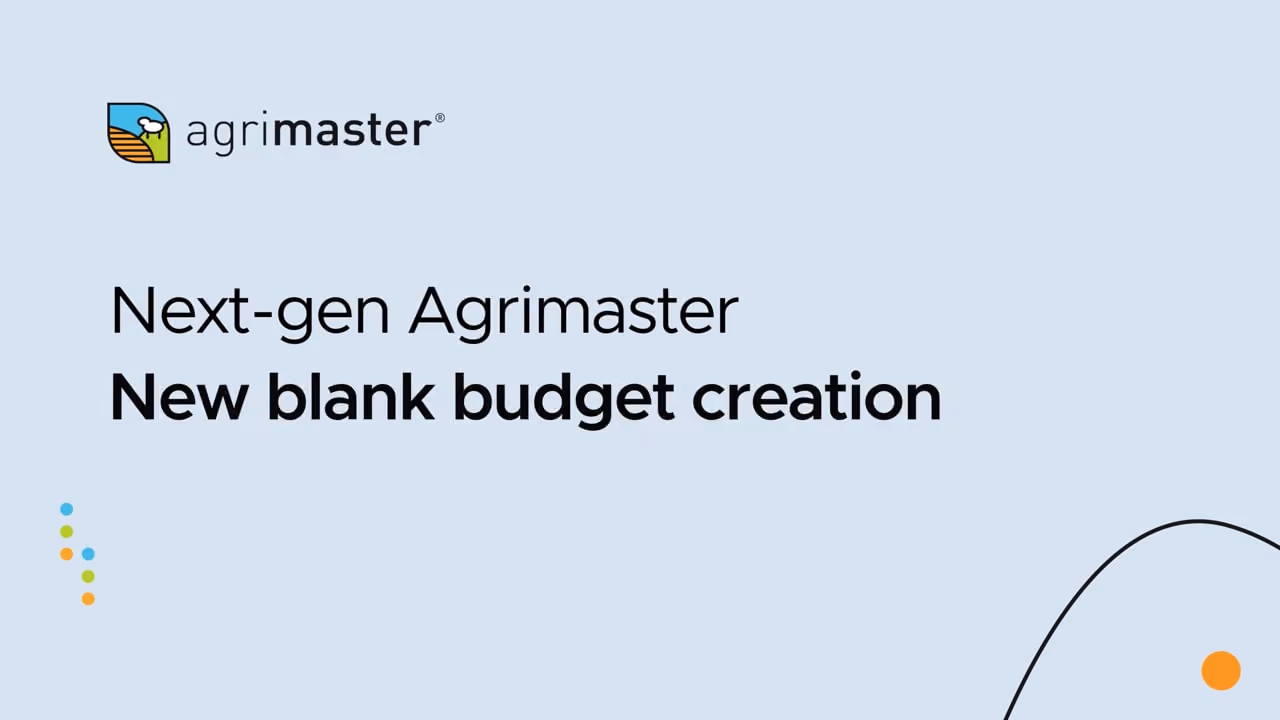 New Blank Budget Creation video