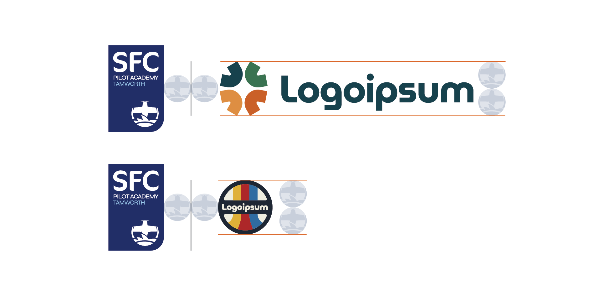 SFC Pilot Academy Tamworth with Logoipsum placeholder logo