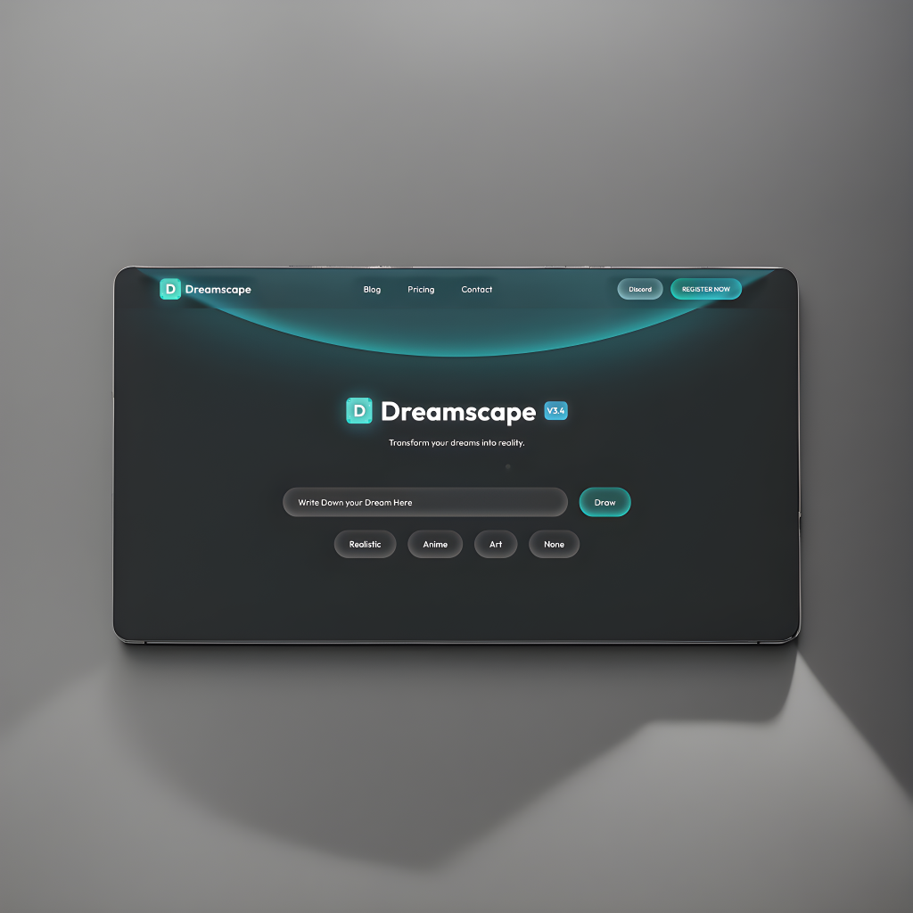 A mockup of a project