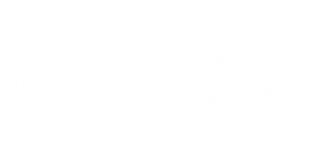 Oracle NetSuite logo with an abstract infinity loop symbol to the left of the text.