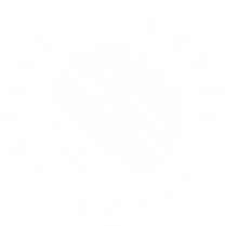 Circular loading icon with white rotating segments on a transparent background.