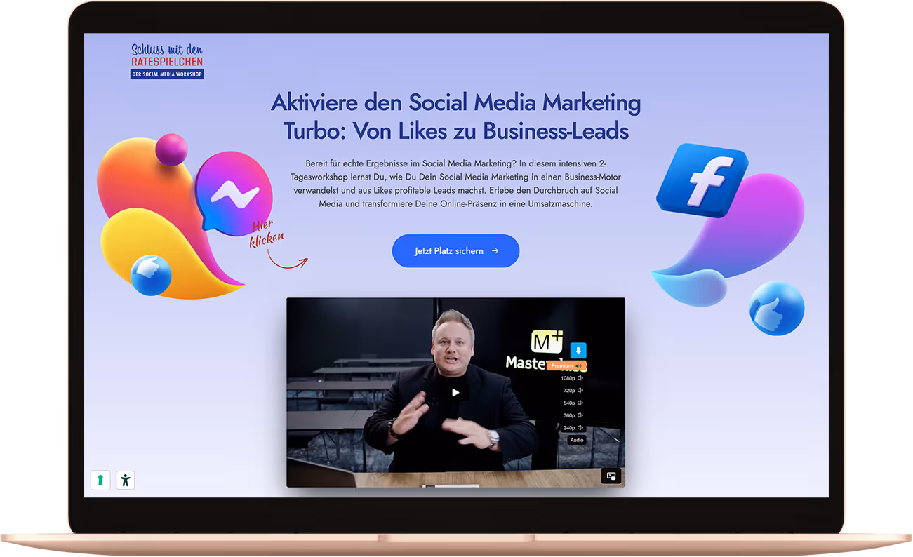 Markus Mensch Social Media Marketing Webinar Banner über Kunden gewinnen über soziale Medien mit Strategie, Funnel und Online Marketing Tipps