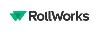 RollWorks company logo with green abstract symbol and dark gray text.