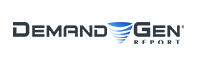 DemandGen logo featuring blue geometric shapes and black text.