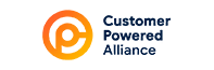 Customer Powered Alliance logo with an orange circular symbol and navy text.