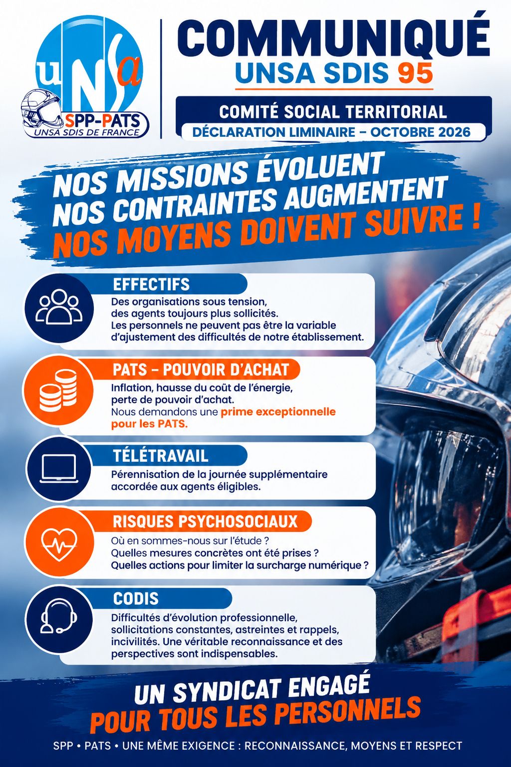 Déclaration liminaire d'octobre 2026