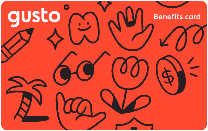 Gusto payment card
