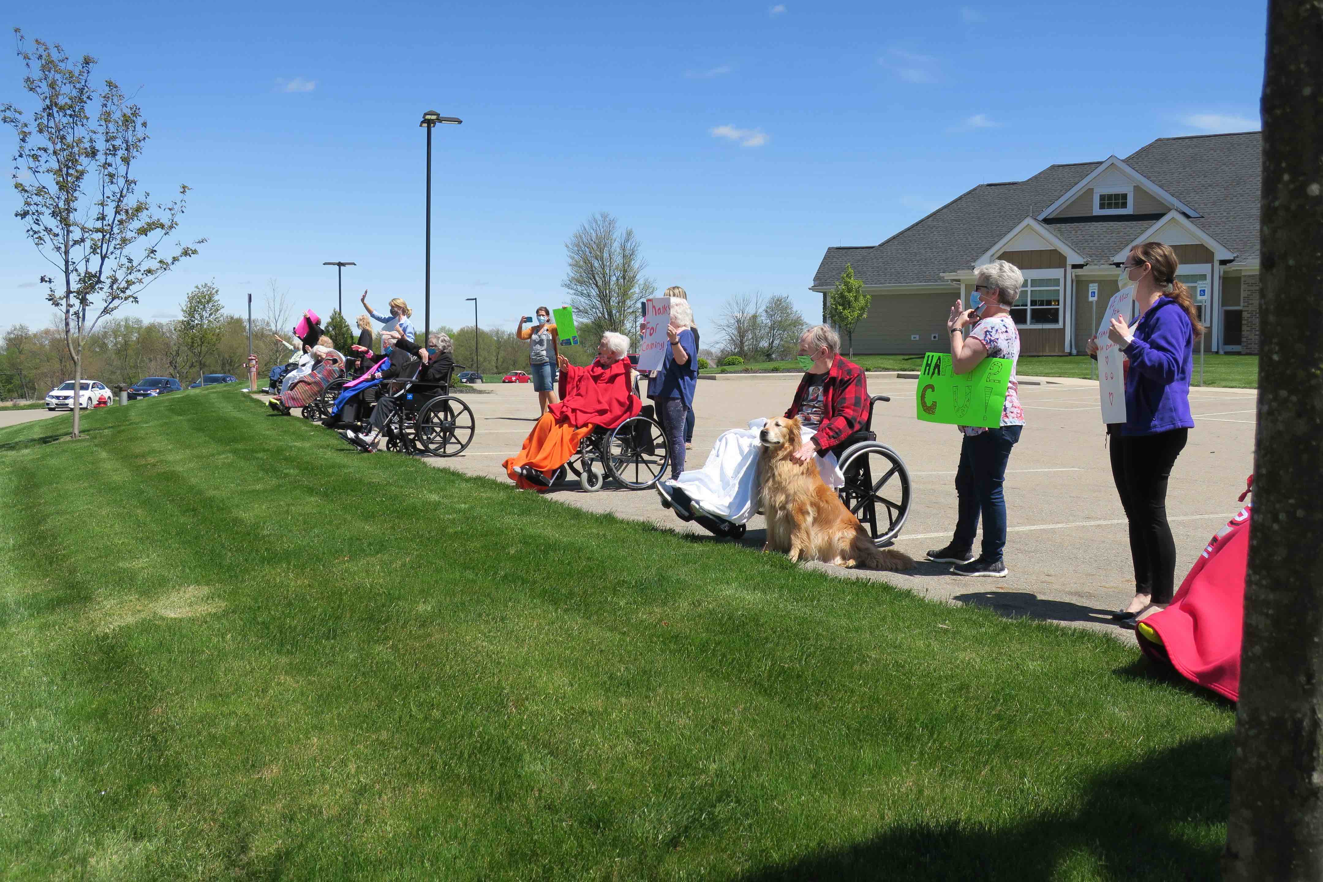 Seniors in the parking lot of OESH.