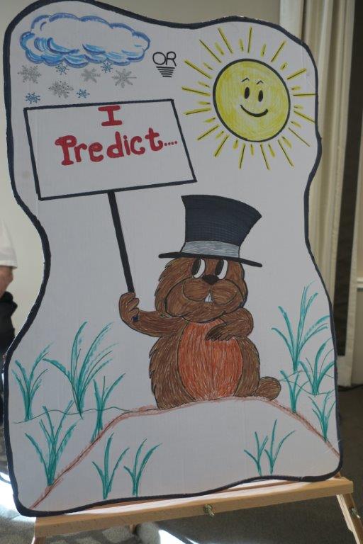 Tootsie at OESH for Groundhog Day.