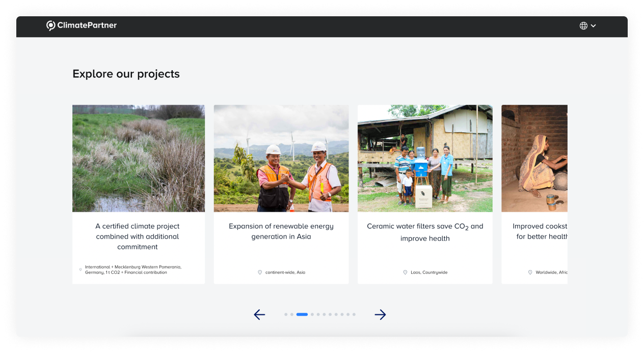 Climate Partner carbon credit platform