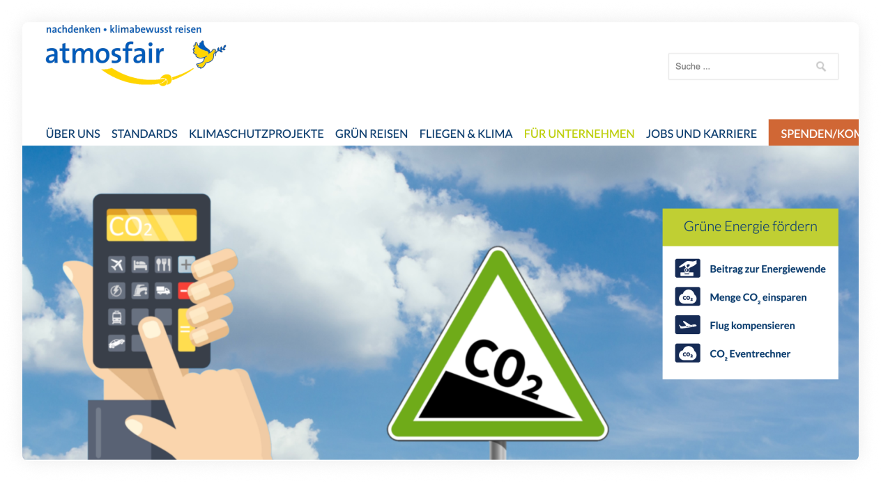 Atmosfair CO2-Anbieter