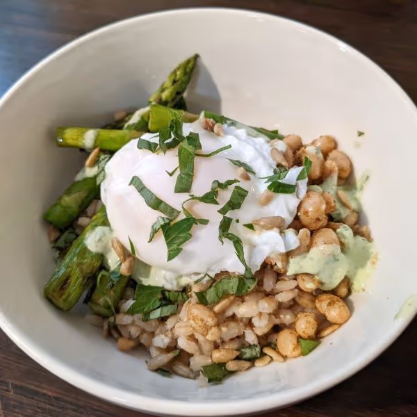 Barley Bowls with Asparagus and Cannellini Beans