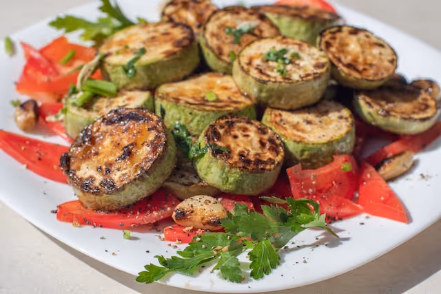 Crispy fried zucchini medallions