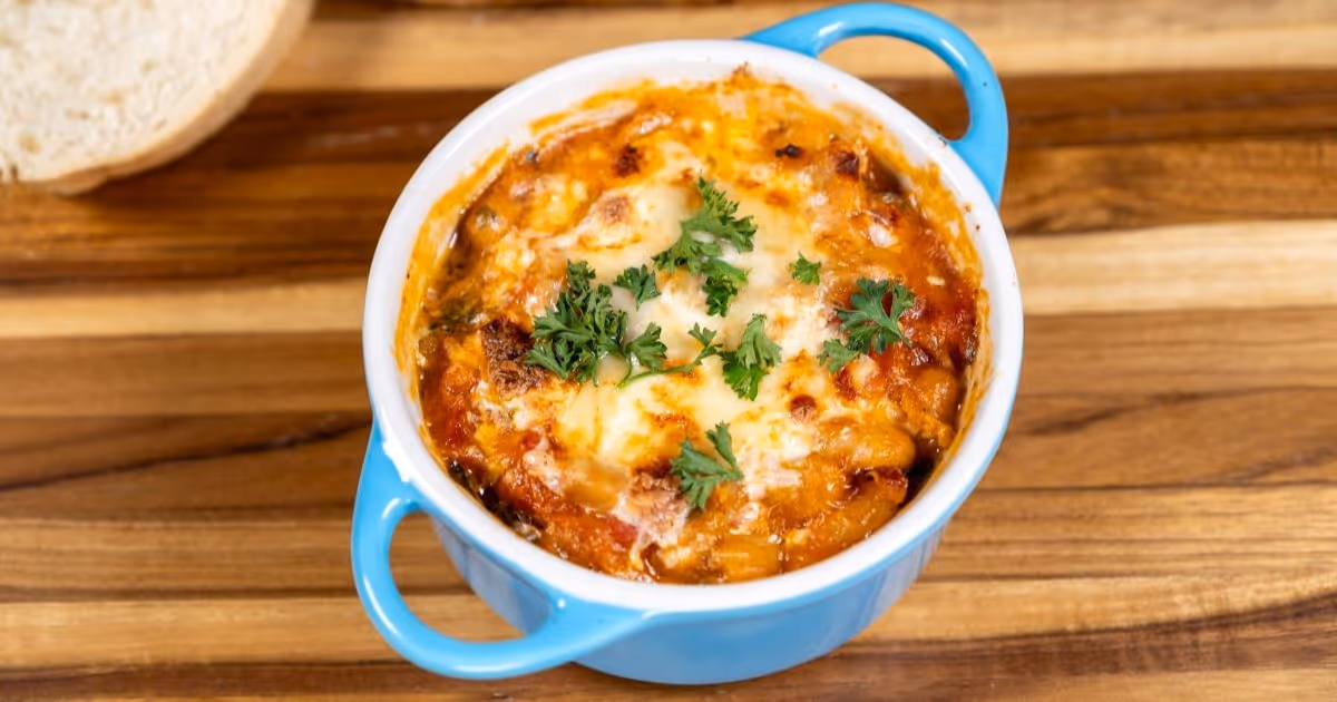 Green Heart Garden | Recipe - Cheesy Cannellini and Swiss Chard Bake