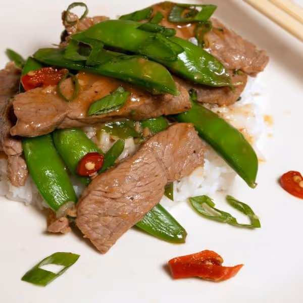 Stir-Fried Beef and Snap Peas