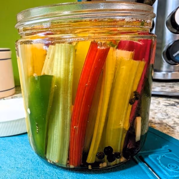 Pickled Chard Stems