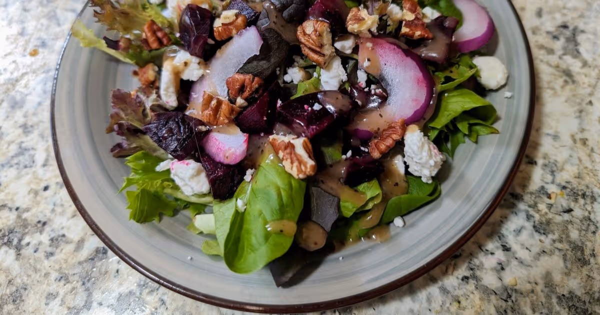 Green Heart Garden | Recipe - Pickled Beet and Goat Cheese Salad