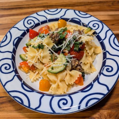 Pasta Primavera with Italian Sausage