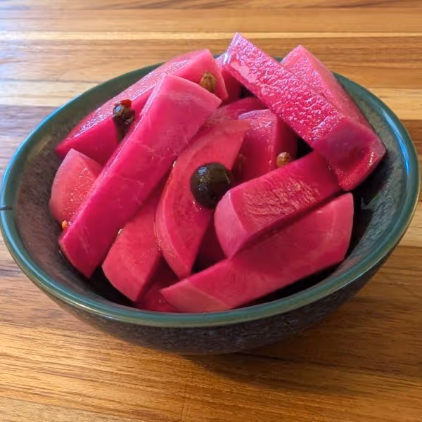 Lebanese Style Pickled Turnips