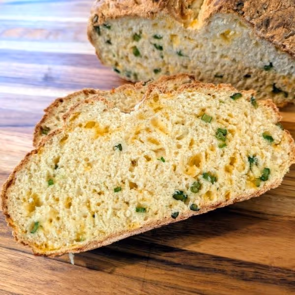 Cheddar and Garlic Scape Irish Soda Bread