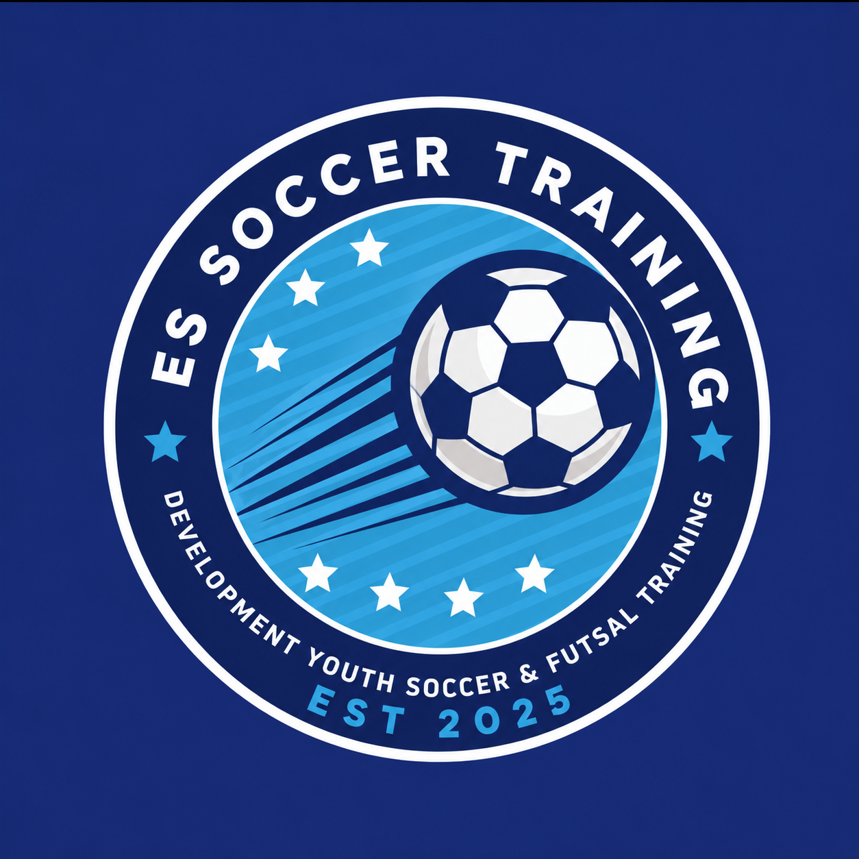 ES Soccer Training logo with soccer ball