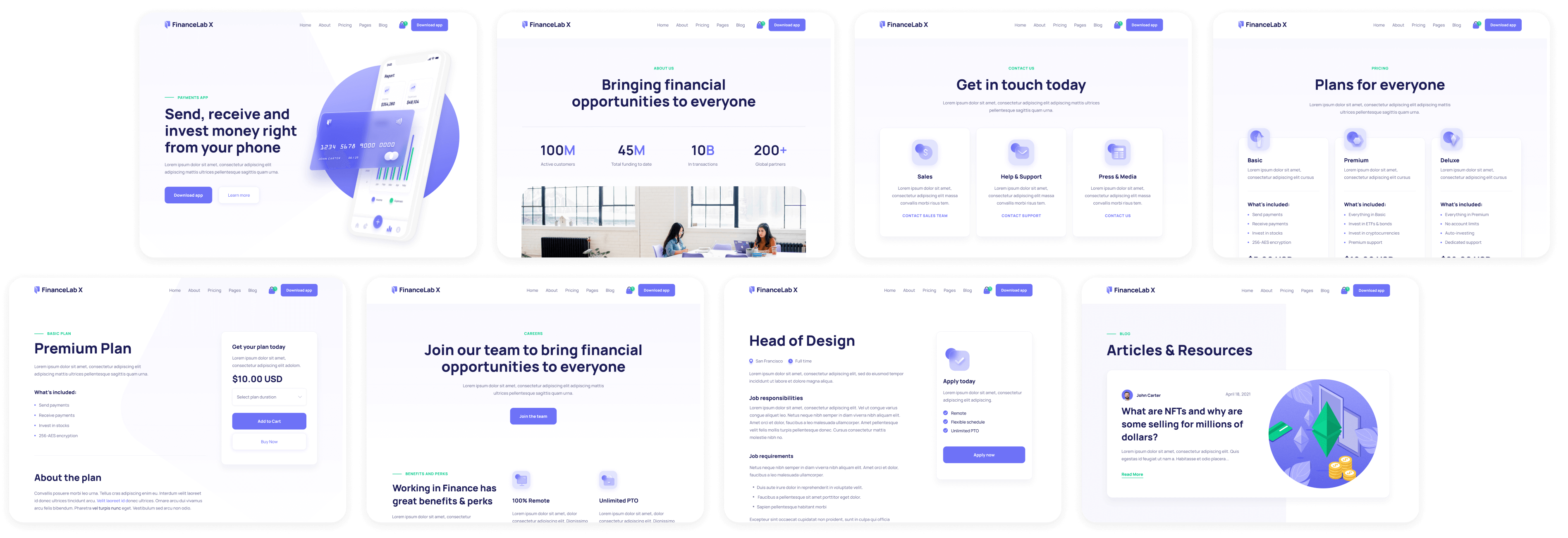 Finance X - Buy now on Webflow - Fintech and Finance Webflow Template