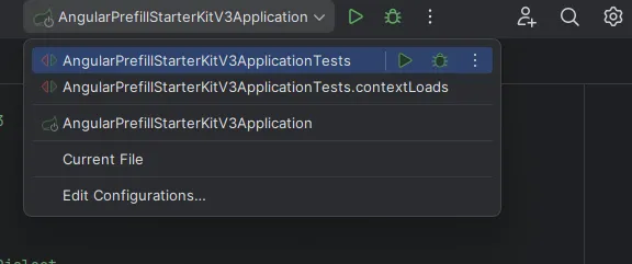 IntelliJ Run Application UI
