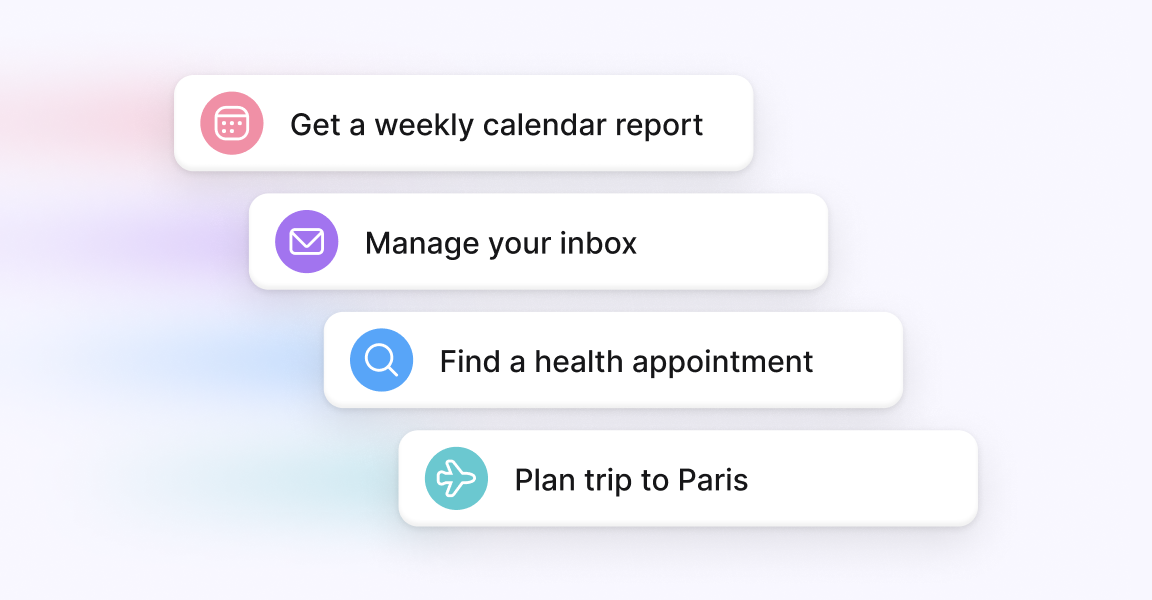A calendar app with a pink and blue color scheme.