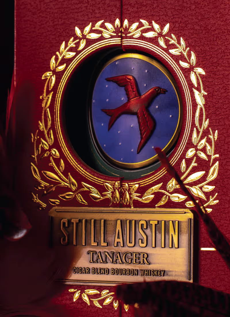 A box austin tanager whiskey in closed box