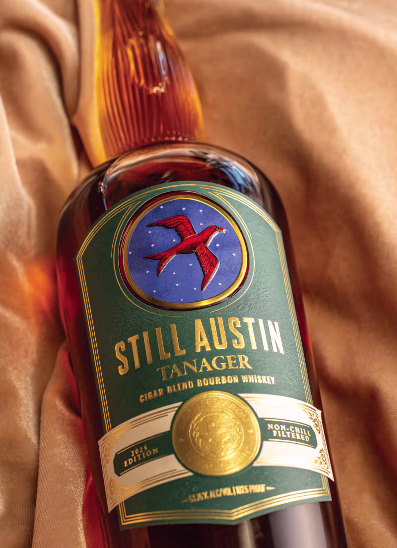bottle of still austin tanager whiskey