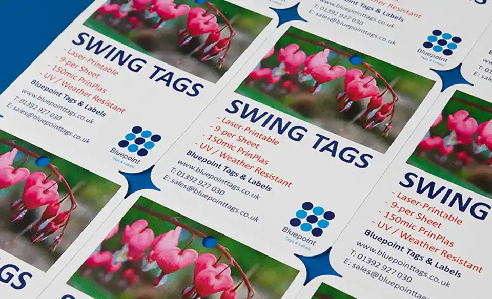 Laser printable swing tags suitable for horticulture, steel and construction, leisure industry, manufacturing and chemicals. Tough and durable and made to work outside and in harsh environments.